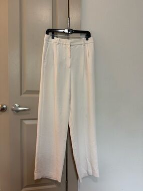 Aritzia Tailored High-Waist Wide-Leg Pants in Ivory